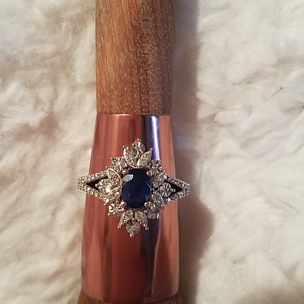 Sapphire and Diamond Ring